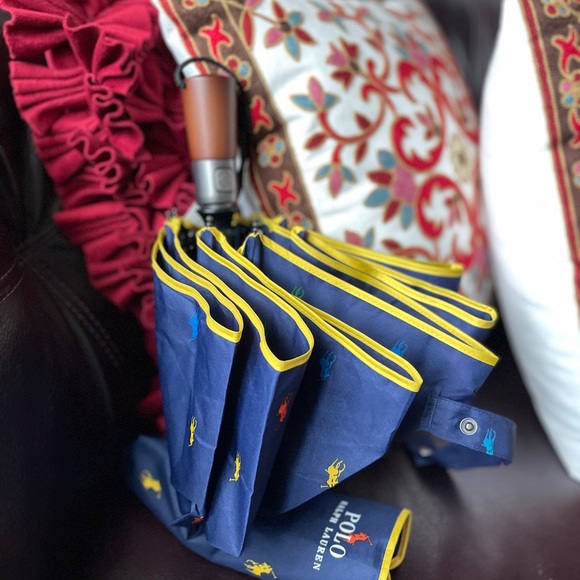 NWT polo ralph Lauren umbrella in pony color in blue 12 inches lengths - Picture 11 of 12